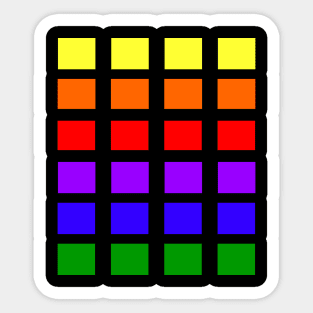 Color theory pattern Sticker